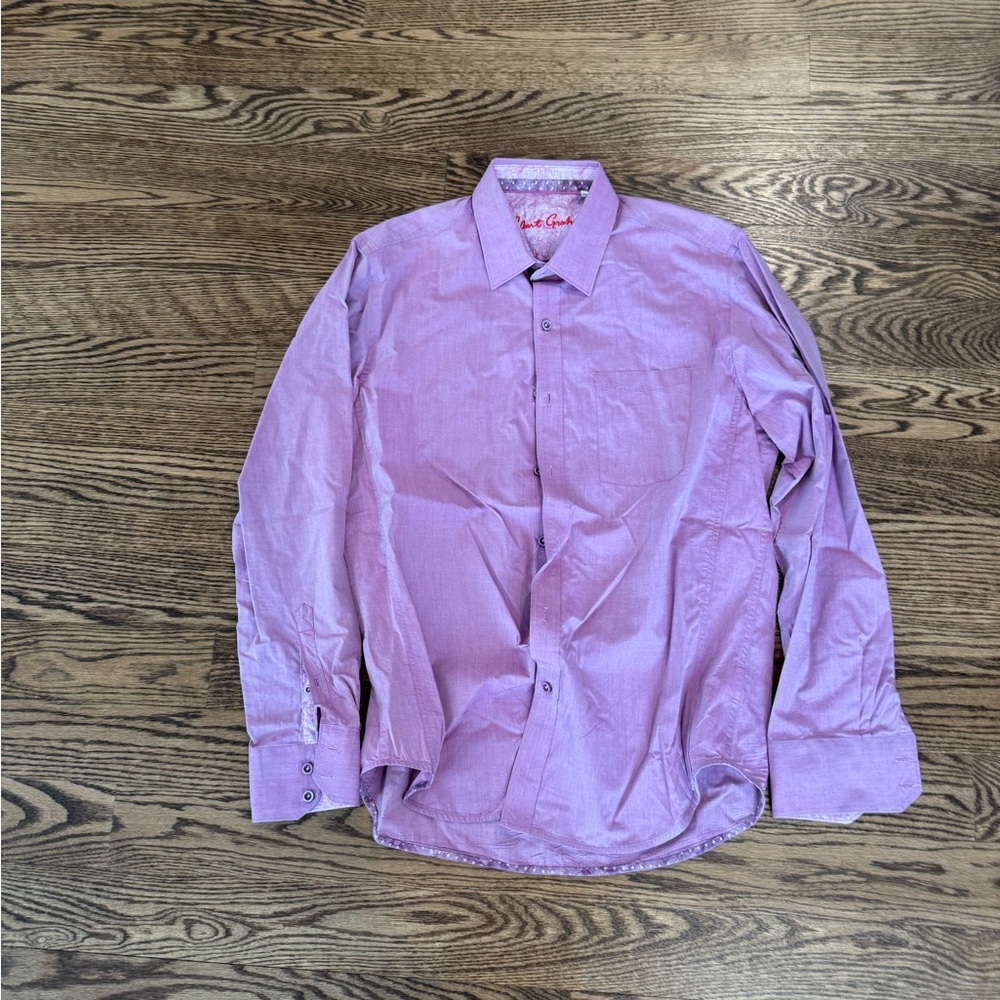 Robert Graham Pink Tailored Fit Button Down Shirt Mediu